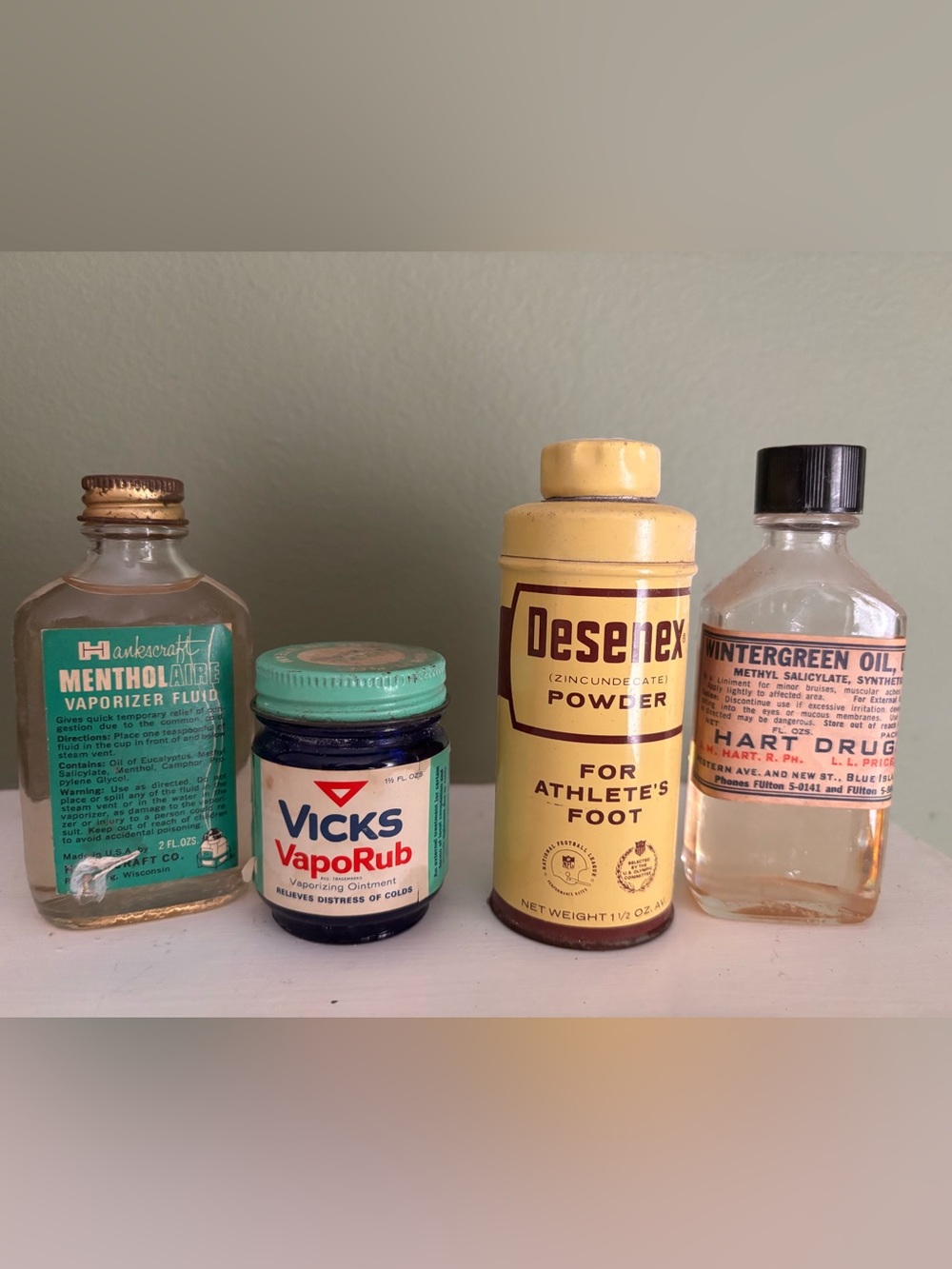 older label (expired) men’s products - For dressing your film or theater set.